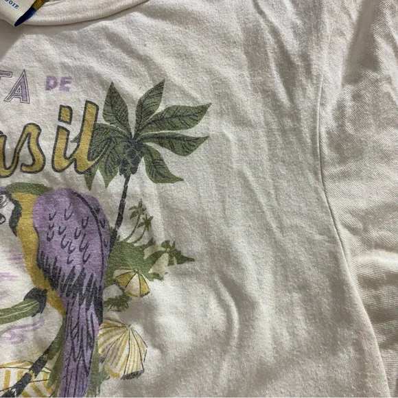 Farm Rio 100% Cotton Tiered Maxi Shirt Dress yellow floral motif Large Petite - Picture 15 of 16